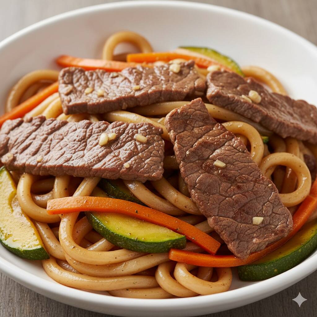 Yakiudon de Arrachera