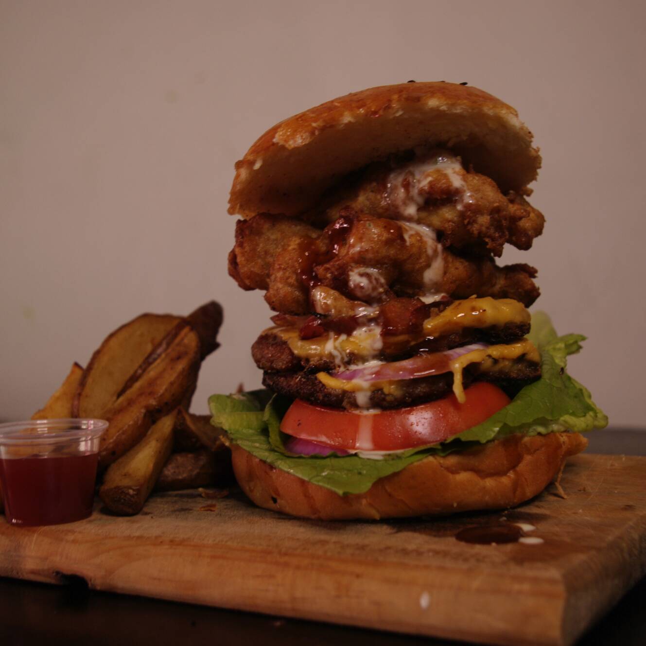 Hamburguesa AC/DC+Papotas Leyendas