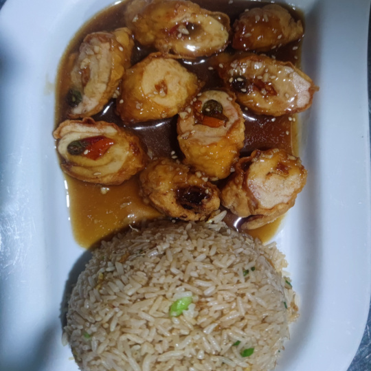 Enrollado con Salsa Ostion(sin Verduras)