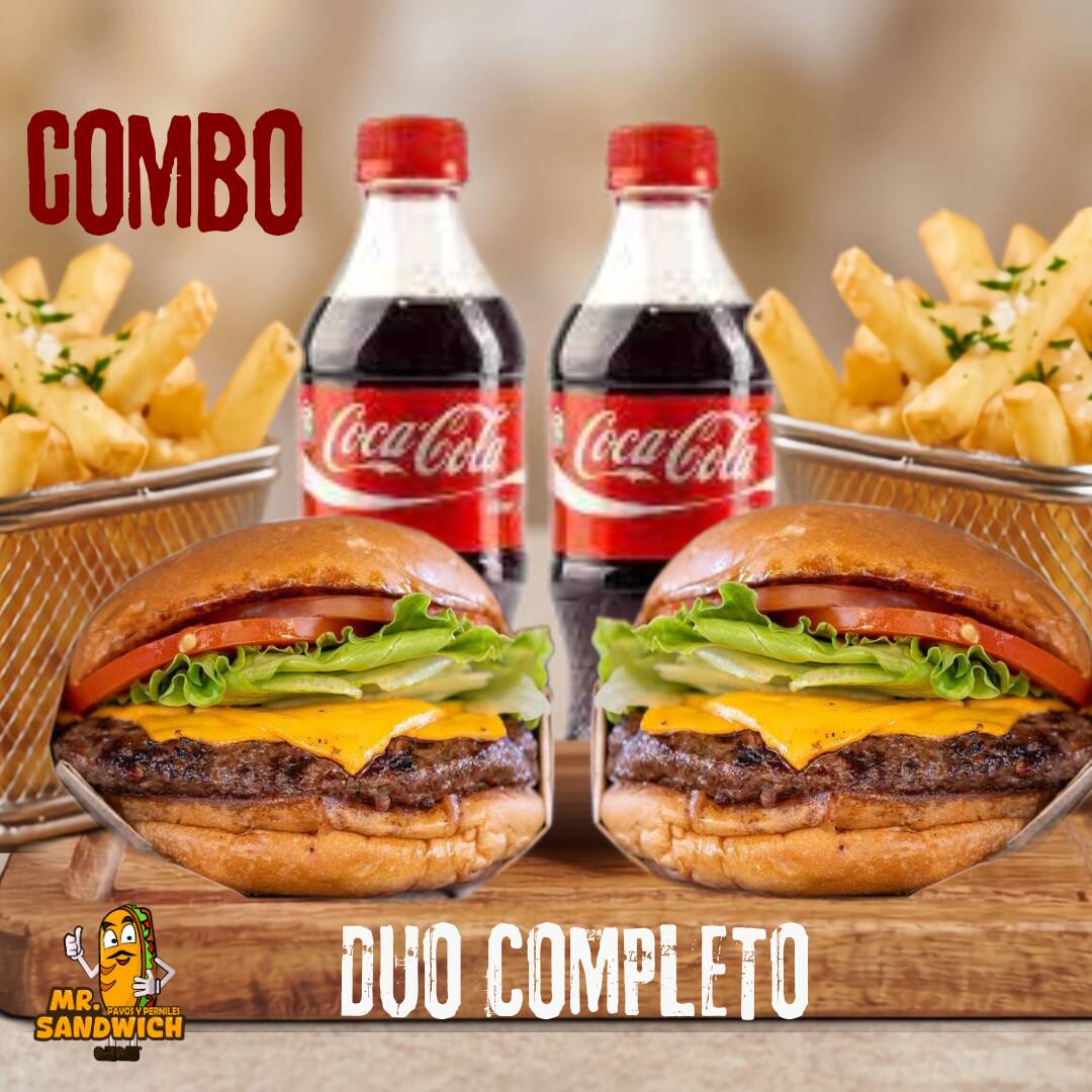 Combo Burguer Sencilla para Dos Completo