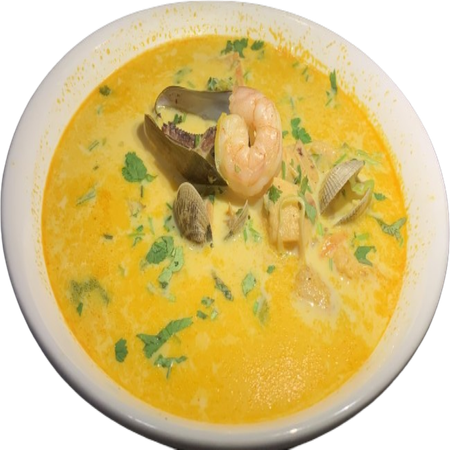 Sopa de Mariscos en Leche