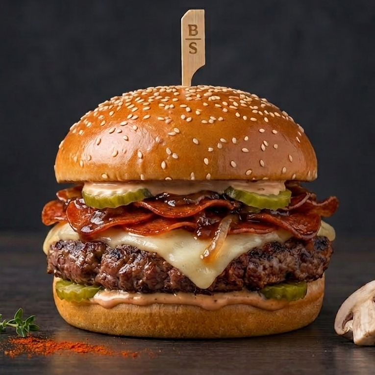 Pepperoni Sizzle Melt + Papas