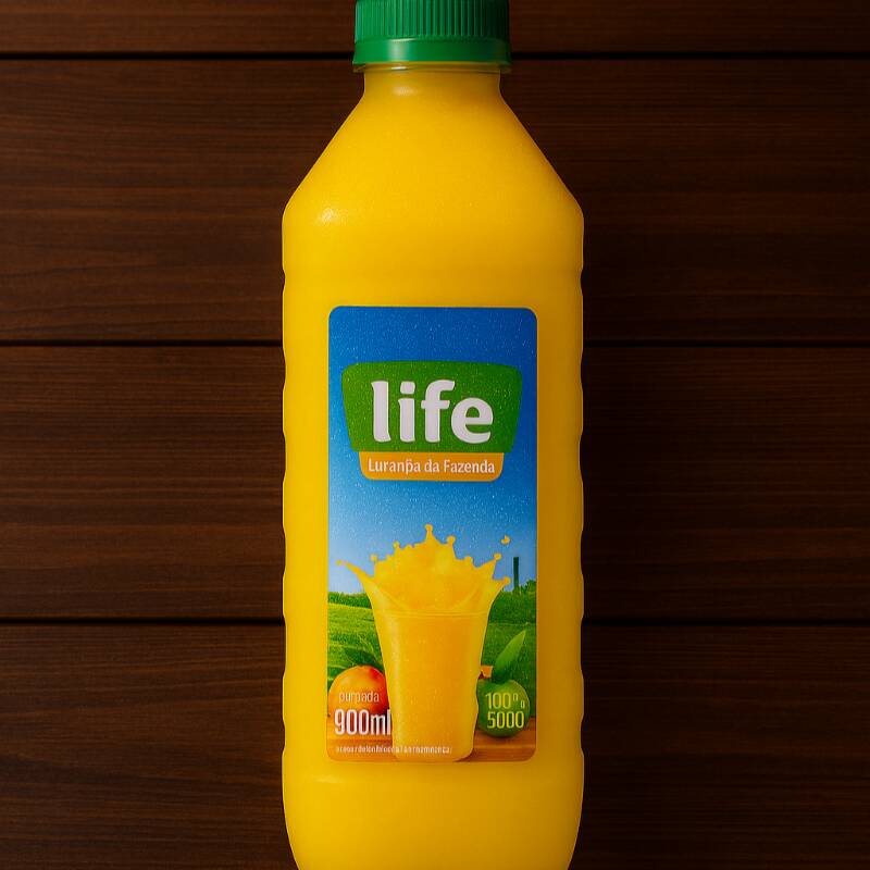 Suco de laranja integral - Não contém glúten - Pronto para beber.