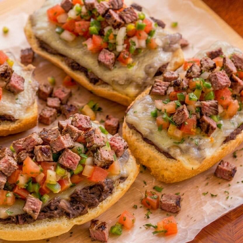 Molletes de Asada + Papas