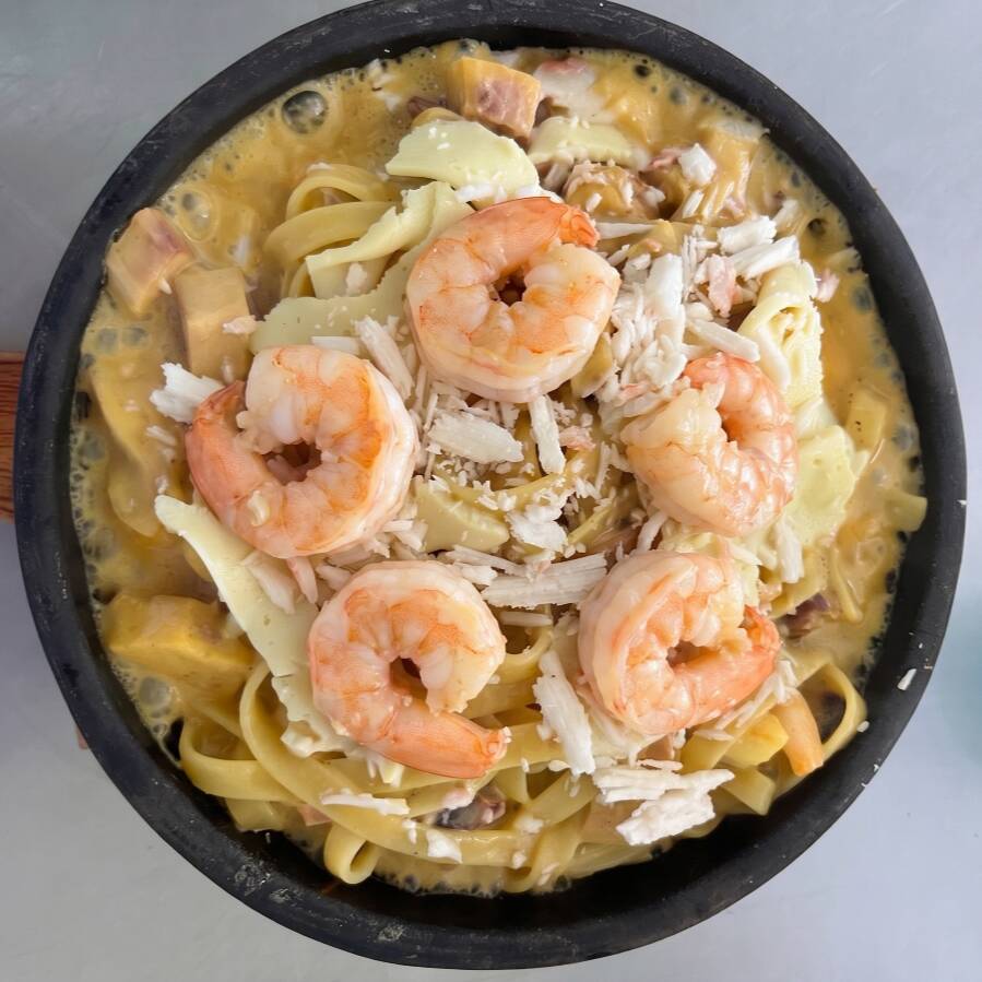 Pastas con Camarones