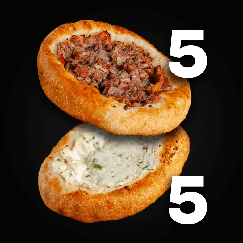 5 Esfirras de Carne 5 Esfirras de Queijo Minas