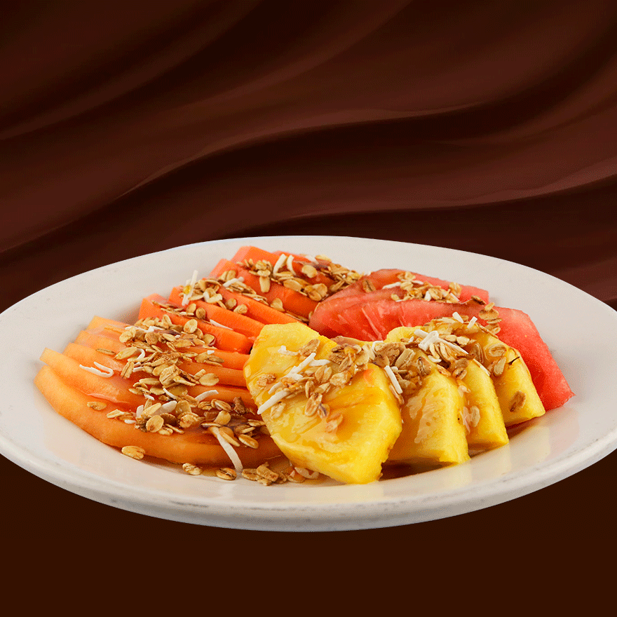 Plato De Frutas Con Miel, Granola Y Avena C