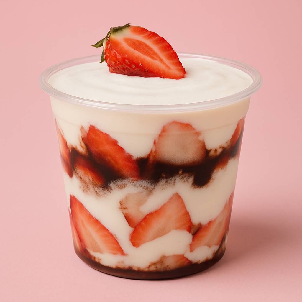 Fresas con Crema + Toppings. (16 Oz.)