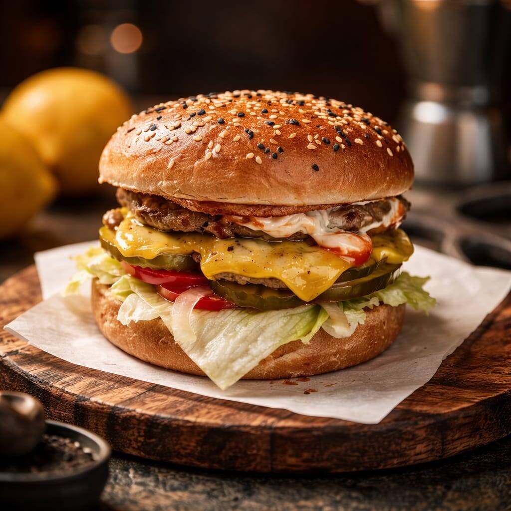 Hamburguesa Doble con Queso