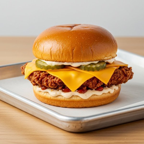 Hot Chicken Cheese Sandwich