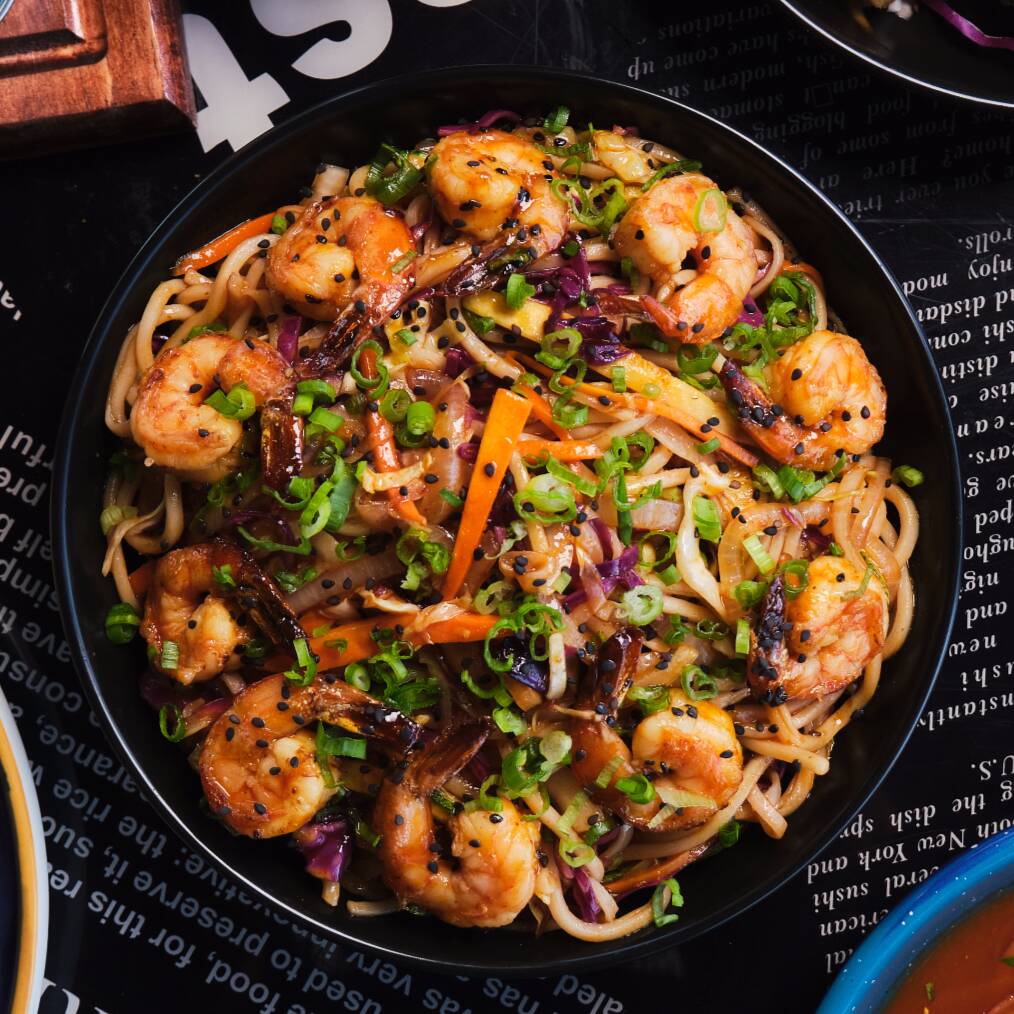 Udon noodle camaron
