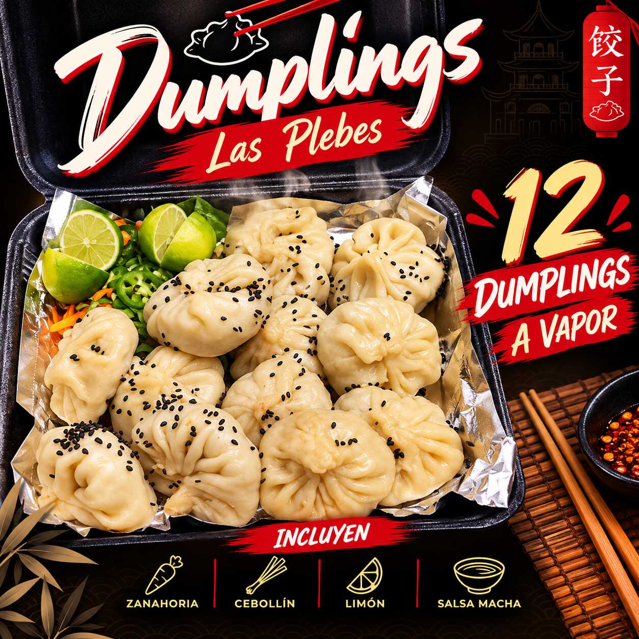 12 Dumplings a vapor