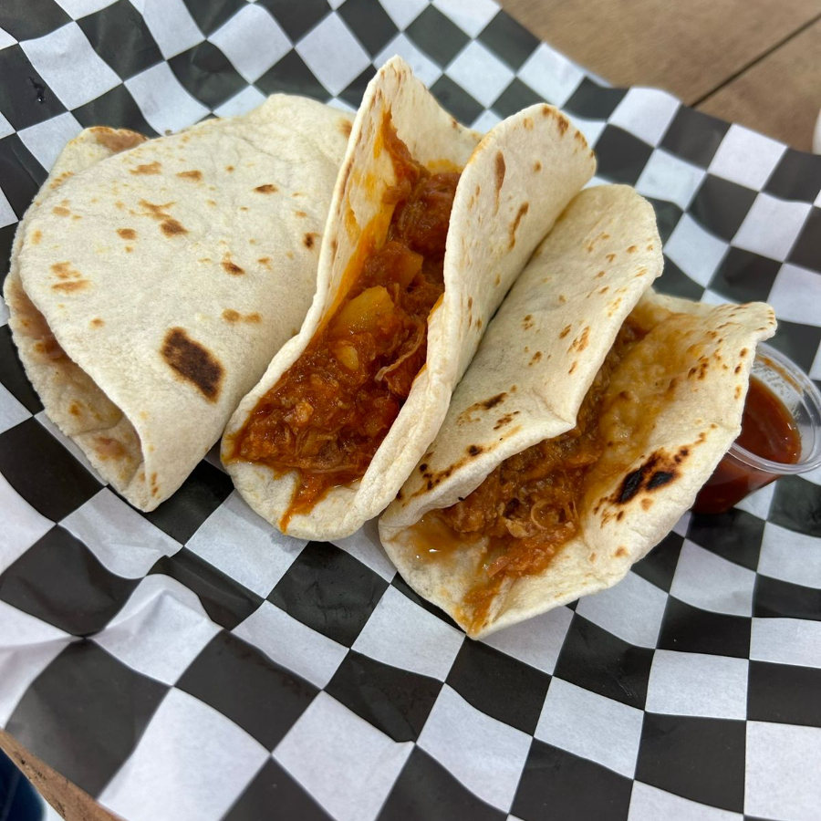 Tacos de Papa con Chorizo