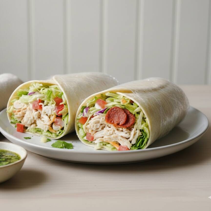 Enchilada de Chorizo, Pollo y Jamón