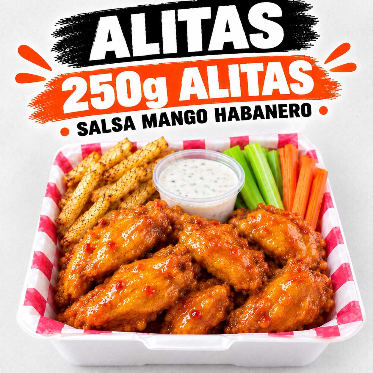 Combo Individual Alitas Mango Habanero 250G