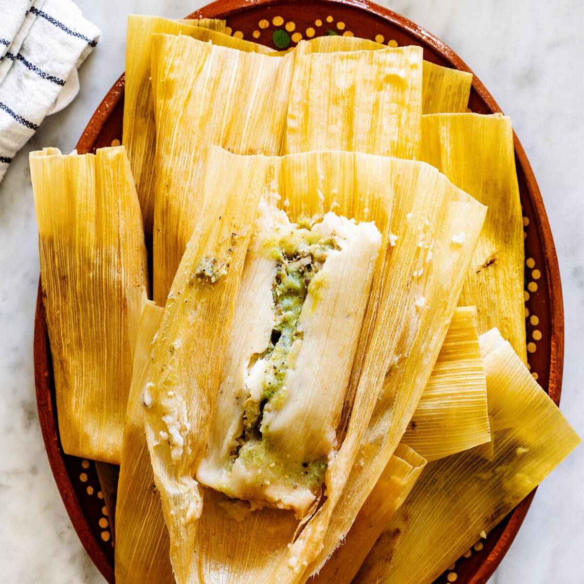 TAMAL CHILE VERDE DE POLLO