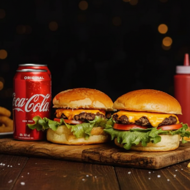 1 meu hamburgueria favorito 1 narcos 1 batata com chedaar e bacon 2 refrigerante lata 350 ml