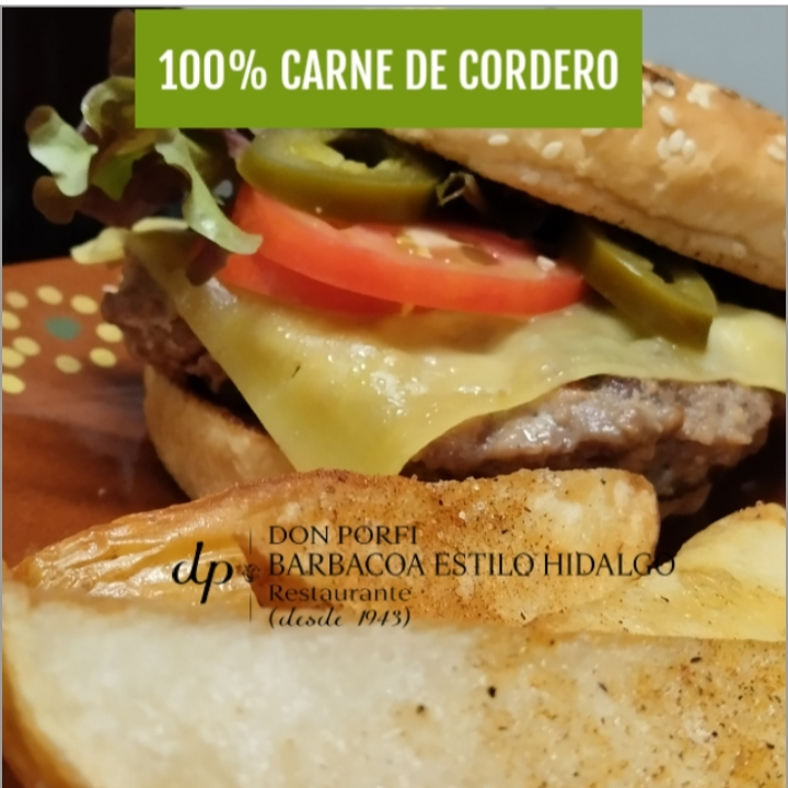 Hamburguesa de Cordero Don Porfi