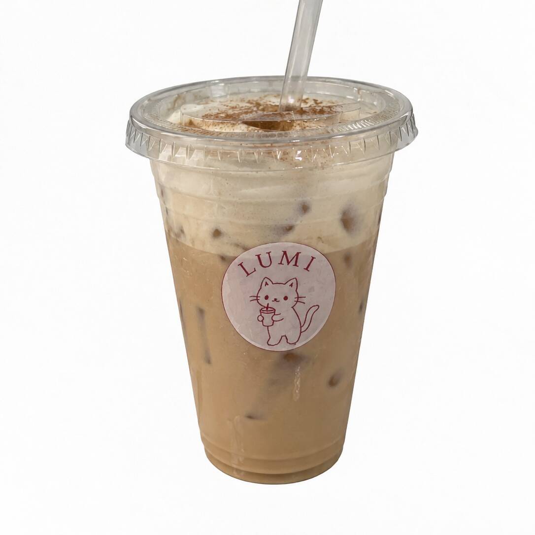 16OZ Ice Cinnamon Latte con (cold Foam)