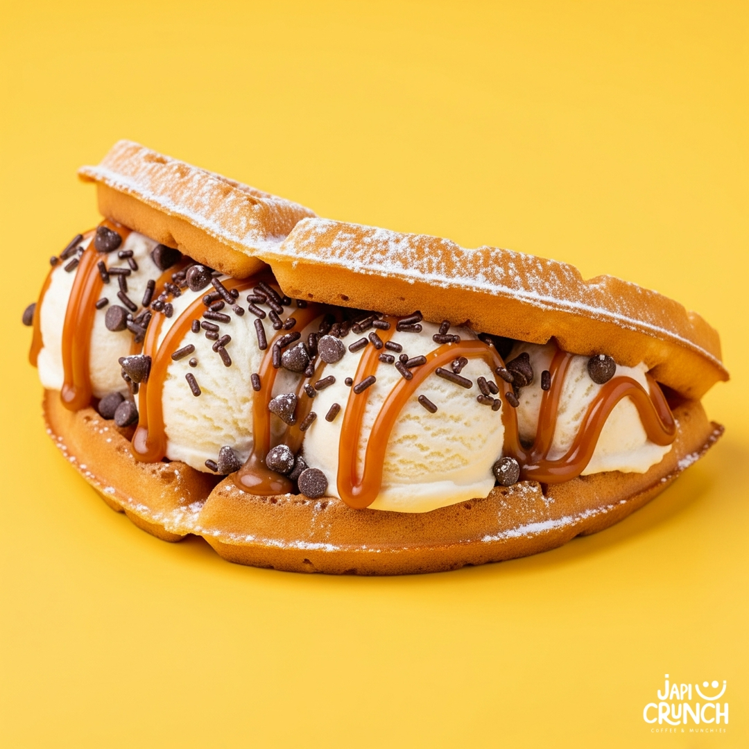 Waffle Dulce Tipo Sándwich Ice Waffle