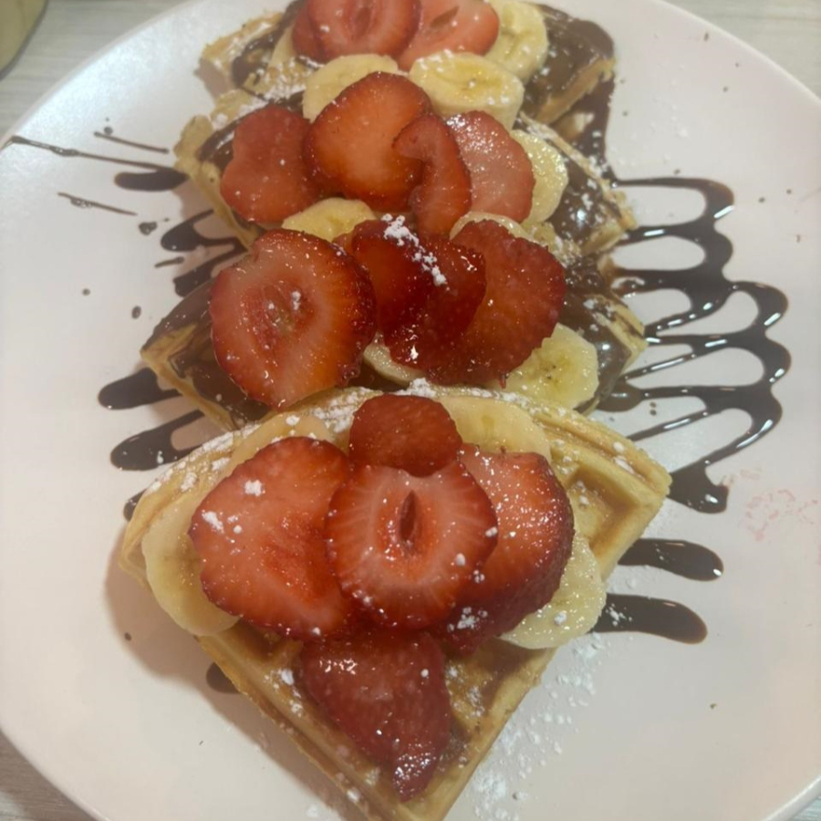Waffles Frutales (fresa y platano)