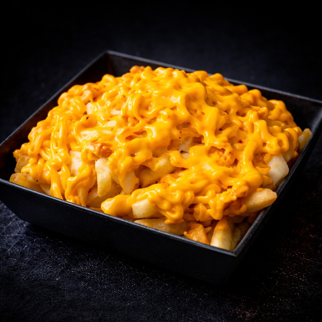 Batata e molho cheddar