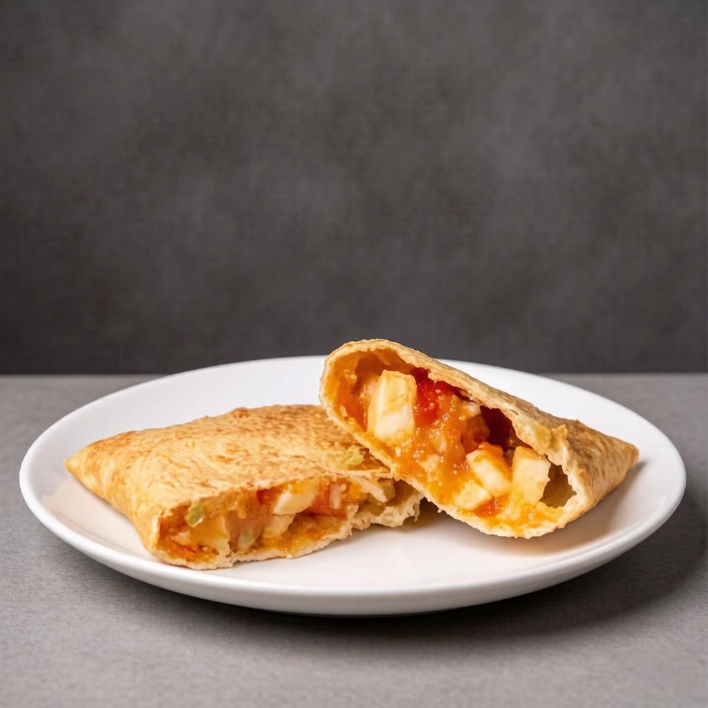 Palmito, molho de tomate e ervilha.