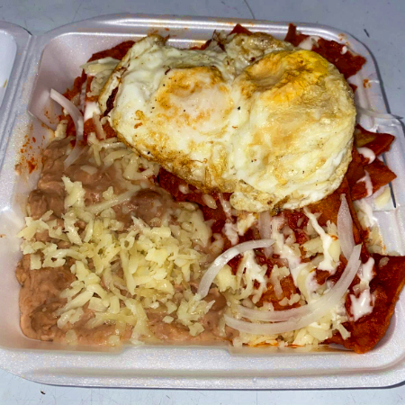 Desayuno Chilaquiles ROJOS