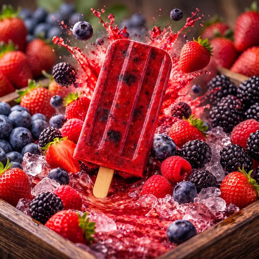 Paleta Keto Frutos Rojos