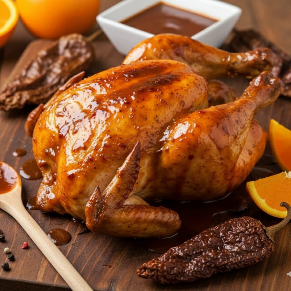 Pollo Bañado en Salsa Naranja/Chipotle