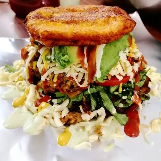 Patacón vegetariano💚