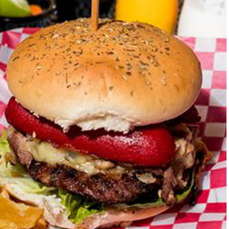 Hamburguesa La Mamalona con Papas