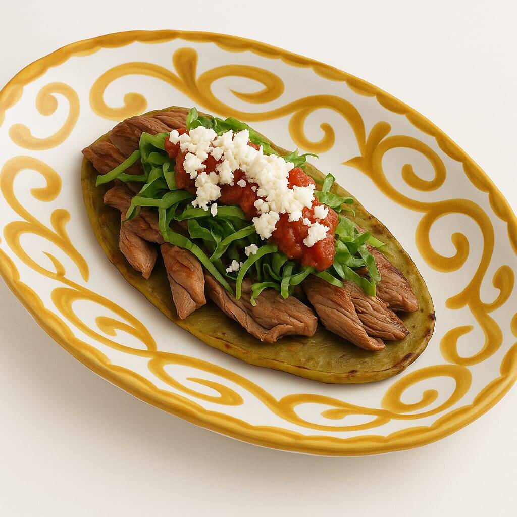 Huarache de Cecina