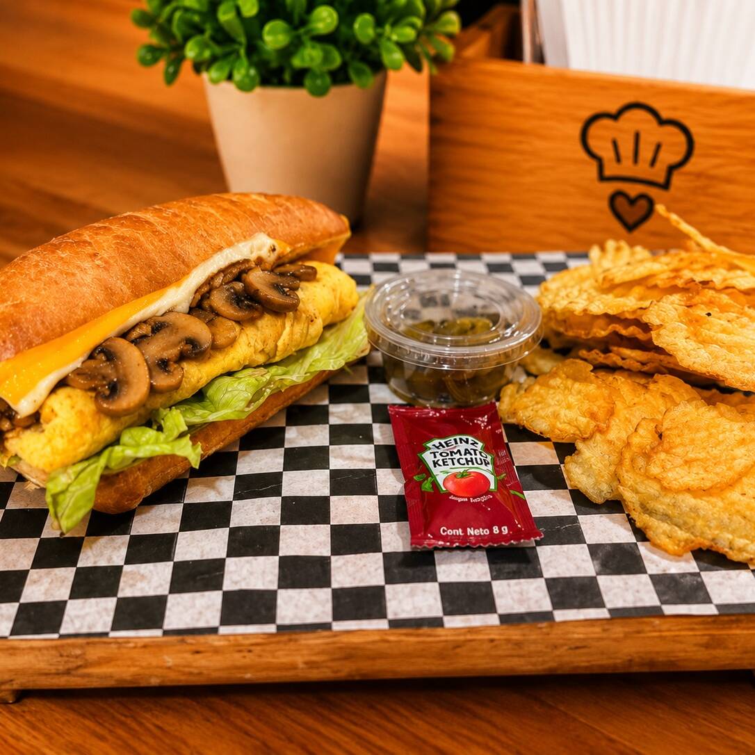 Chapata Omelette de Champiñón