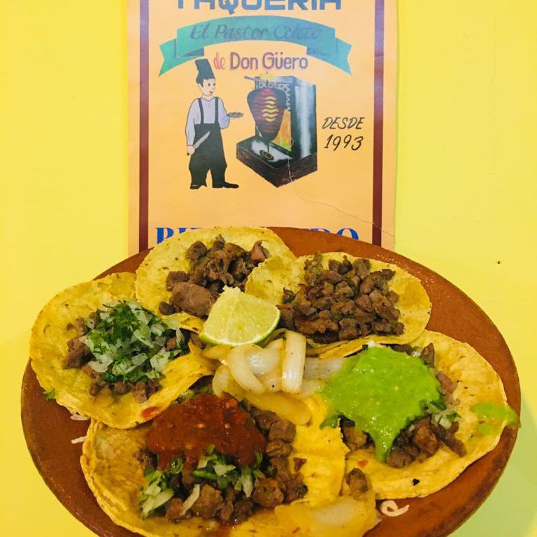 Taco de Bistec Queso Tortilla de Maíz
