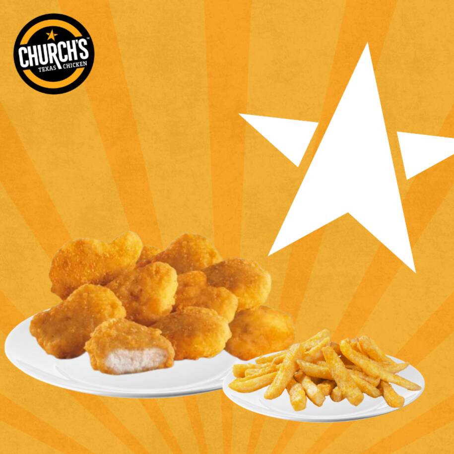 10 Nuggets + Papas Chicas