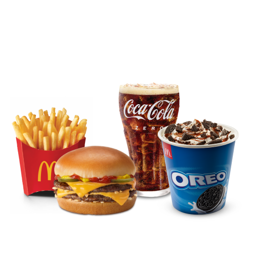 McCombo Mediano Doble Hamburguesa con Queso + McFlurry de Oreo