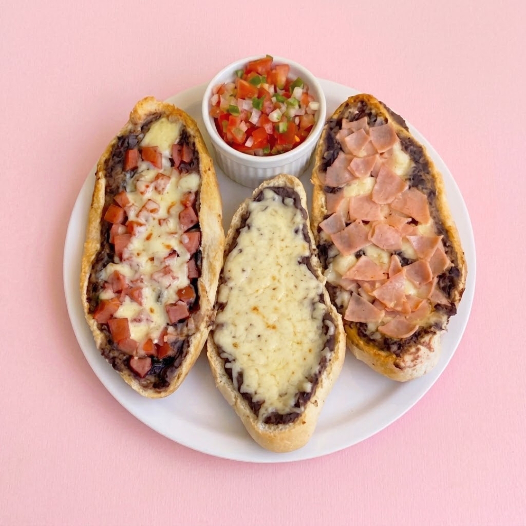 DESAYUNO COMPLETO (molletes, café y fruta)