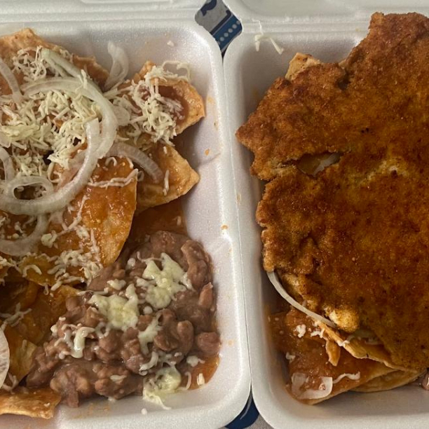 Chilaquiles con Milanesa