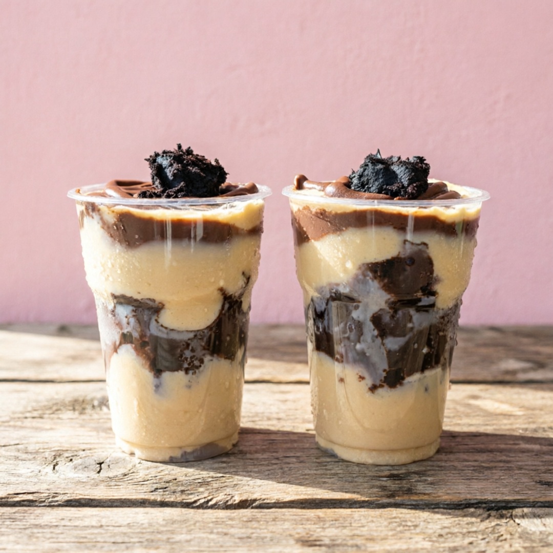 Creme de ninho , brownie e nutella.