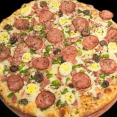 Massa especial, saboroso molho de tomate, queijo mussarela, ovo, presunto e oregano !! Aproveite!