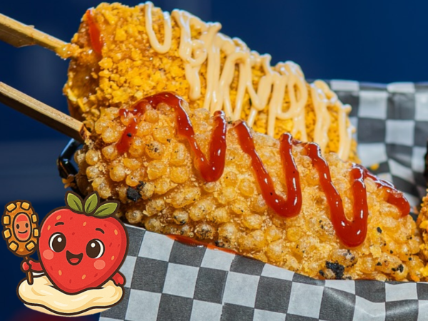 Banderillas Coreanas y fresas con crema "Las Fresonas"