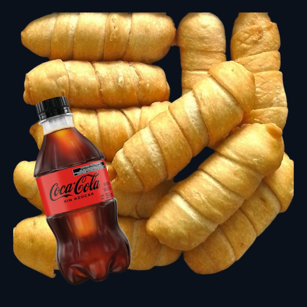 Combo de 10 Tequeños Surtidos + Coca Cola