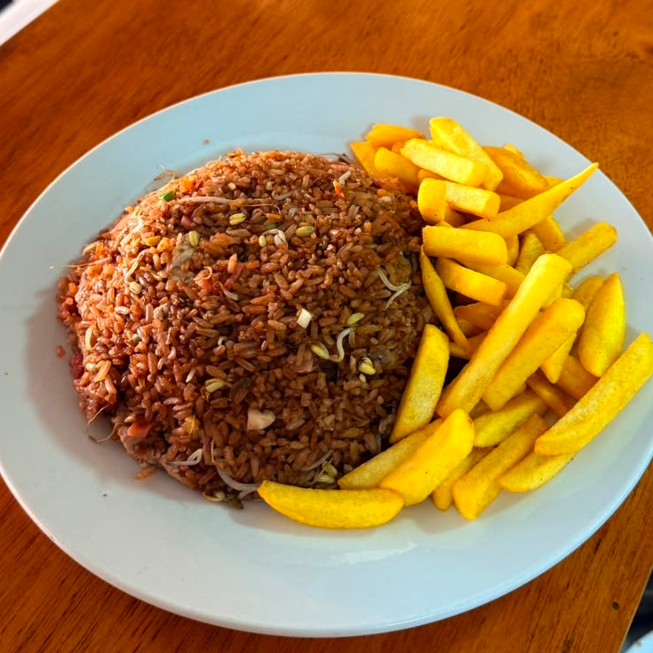Arroz chino con papas