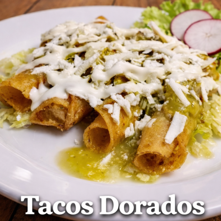Tacos Dorados de Pollo