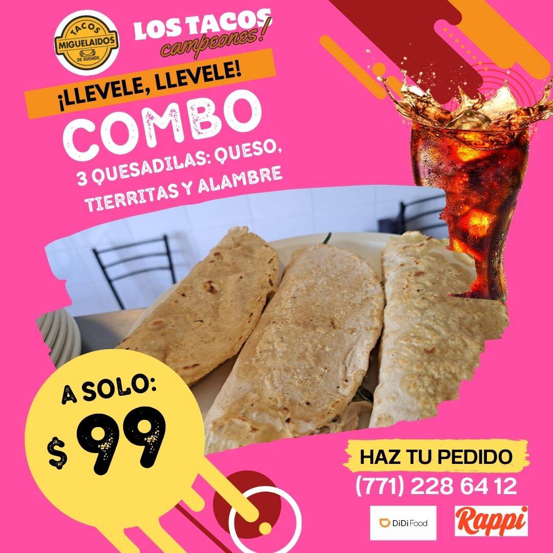 Combo 3 quesadillas