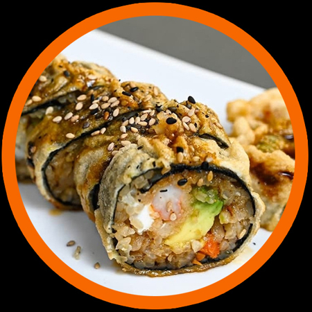 Combo Rollo Empanizado con Arroz con Pollo