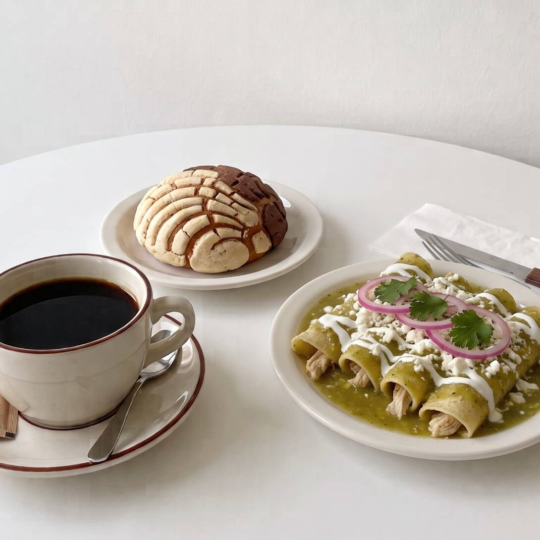 Combo 4 Enchildas mas Café