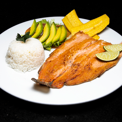 Trucha más Arroz más Ensalada
