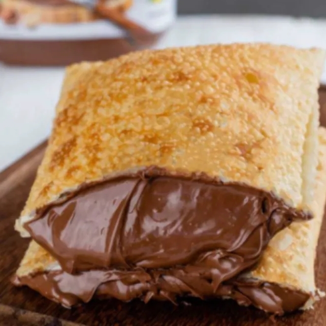 Delicioso pastel de creme de avelã